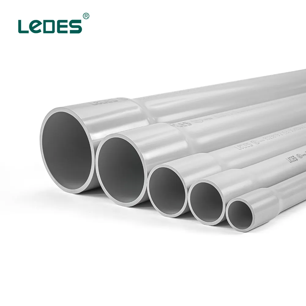 Zamanlama 40 PVC boru fabrika 1 inç 2 ''3'' 4 ''plastik tüpler UL 651 PVC elektrik boru