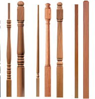 Design moderne de piliers d'escalier, balustrades, accessoires de garde-corps en bois massif, rampes d'escalier pour usage hôtelier, couleur personnalisée 1