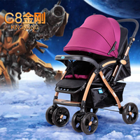 Poussette multifonctionnelle pour bébé avec panier haute position, pliable et portable, bidirectionnelle, ensemble de poussette-voiture OEM