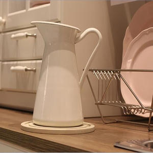 Posavasos redondo de tierra diatomeas, color sólido, absorbente, para macetas, decoración de mesa, alfombrillas. - Product Image 5