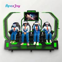 Simulador de Realidad Virtual de 4 Plazas, Cine 5D 7D, Máquina de Realidad Virtual para Interiores, Metal y Fibra de Vidrio, Uso en Parques de Aventuras, ApexJoy China