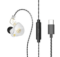 Headset Earphone berkabel hifi Tipe c Gaming, Earphone Gaming DAC pengurang kebisingan panggilan bebas Genggam kualitas tinggi