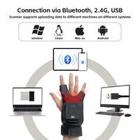 Escáner Portátil Industrial 2D con Láser CMOS USB BT 2.4G, Lector de Códigos QR Manos Libres para Inventario de Almacén JR-2080W