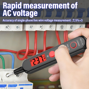 Probador de Voltaje Sin Contacto con Rango <span class=keywords><strong>Dual</strong></span> AC 12V-300V, Probador de Cable Vivo/Cero, Probador Eléctrico - Product Image 1