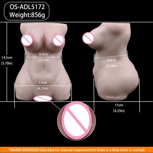 OS-ADL5172 Masturbatore Maschile in Silicone con Seno e Vagina Realistici, Torso Simulato, Giocattolo Sessuale con Canale Singolo, 856g, Pocket Pussy - Product Image 6