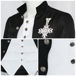 Ghost B.C. Ensemble de costumes de cosplay, costume en polyester noir, vêtements de scène, taille adulte, à partir de 14 ans - Product Image 3