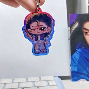 Customized Acrylic Color Window Pendant Custom rainbow Keychain Laser Creative Diy Animation Cartoon Star Peripheral - Product Image 5