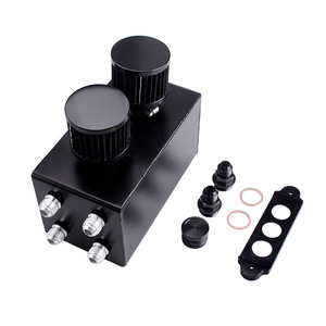 Filtre à double orifice en alliage d'aluminium pour Honda Civic 92-00, noir/argent, pièce de rechange et amélioration métallique - Product Image 1
