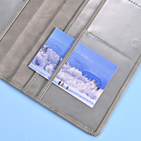 Porte-cartes en cuir PU PVC imperméable antivol grande capacité pour permis de conduire et passeport