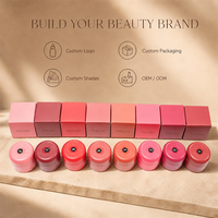 Stick de blush crémeux hydratant longue tenue pour les lèvres et les joues, vegan, bio, haute pigmentation, maquillage scintillant, marque privée populaire