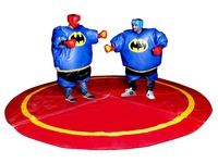 Costumes de sumo pour deux enfants avec casques, gants et tapis, costume de sumo gonflable de combat en PVC, costume de sumo gonflable, jeu de sport