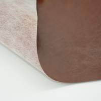 Cuir synthétique PVC gaufré brillant bicolore résistant à l'eau avec support non tissé pour trousse de maquillage – Cuir synthétique durable