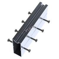 Connecteur de rail Yuens, raccord de rail en aluminium anodisé à installation rapide pour le renforcement des systèmes de montage solaire