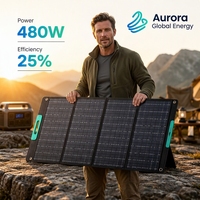 Module solaire pliable JiYao 480W, efficacité 25%, noir, haute performance, 182mmx91mm, 128 cellules, pour camping-car, marine et usage extérieur