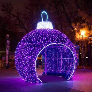 Boule lumineuse LED personnalisée IP65 pour arche de Noël, décoration intérieure et extérieure pour jardin et événements de rue - Product Image 1