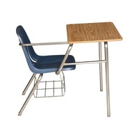 Chaise d'étudiant avec tablette d'écriture, chaise de classe avec tablette et panier à livres pour l'université, le collège et la formation