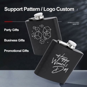 Custom Logo Stainless Steel Hip <b>Flasks</b> with LED Temperature Cover Business Gifts 1-18Oz Capacity for Outdoor Use - Product Image 4