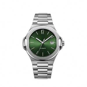 Montre automatique en argent de luxe pour homme, idéale pour les affaires et la mode, avec affichage de la date, vente en gros - Product Image 3