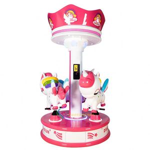 Carrusel Infantil de 3 Asientos Operado con Monedas, Columpio de Fibra de Vidrio para Parque de Atracciones al Aire Libre, Máquina de 3 Caballos para Uso Comercial, Hogar y Centro Comercial - Product Image 5