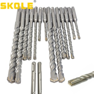 Punta per Trapano Elettrico SDS Plus con Punta a Croce, Lunga Durata, per Foratura Completa, HRC48-50, Scanalatura S4, Acciaio 40cr - Product Image 2