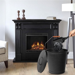 Grand seau à charbon en métal galvanisé avec couvercle et <span class=keywords><strong>pelle</strong></span> pour poêle à <span class=keywords><strong>bois</strong></span> Cendres Foyer à charbon - Product Image 6