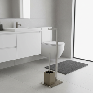 Set da pavimento MSV in acciaio inossidabile color tortora 22 x 18 x 70,5 cm - Product Image 3