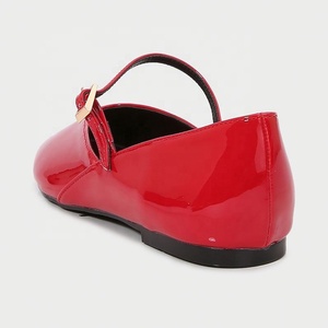 Zapatos de Mujer con Hebilla y Correa, Tacón Plano, Estilo Mary Jane, Color Rojo, Primavera 2026 - Product Image 5