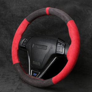 غطاء عجلة قيادة السيارة الرياضي المضاد للانزلاق مقاس 38 سم من الجلد الصناعي بسعر المصنع، يناسب جميع السيارات مع خيط حماية - Product Image 3