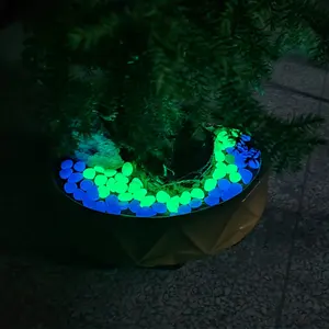 Brilham em rochas escuras Pedras luminosas 200Pcs Jardim Acessórios Micro Paisagem Fish Tank Decoração Outdoor Pátio Lawn Yard Kit