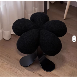 Tabouret de luxe pour coiffeuse de chambre principale, tabouret simple pour table de maquillage, tabouret rond en acier inoxydable pour usage domestique. - Product Image 3