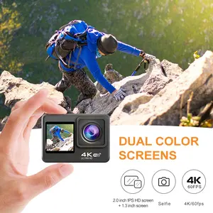 Best Selling Dual-screen Touch 4K HD Action Sports Cameras 4K Wifi EIS Anti-shake 1080p Mini Camcorders Action Camera Waterproof