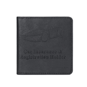 Portadocumentos de Coche de Cuero PU <span class=keywords><strong>Corto</strong></span> para Licencia y Seguro con Cierre Magnético - Product Image 1