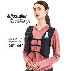 Gilet d'hydratation portable léger et respirant avec poche pour téléphone, pour <span class=keywords><strong>course</strong></span> à <span class=keywords><strong>pied</strong></span> et trail, avec gourde souple réfléchissante de 500 ml, pour hommes et femmes - Product Image 3