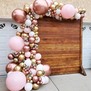 Kit de guirlande de ballons rose pâle métallisé or rose, double garniture, rose <span class=keywords><strong>nude</strong></span>, or blush, style bohème pastel neutre - Product Image 4