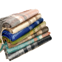 Écharpe d'hiver douce au toucher cachemire, en polyester léger, luxueuse, à motif écossais, écharpes et châles pour femmes