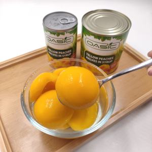 Pêche jaune en conserve de qualité supérieure OEM Vente en gros de fruits au sirop - Product Image 3
