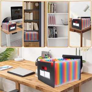 Cartella Portadocumenti Espandibile Foska con 12/25 Tasche, Organizzatore a Fisarmonica con Linguette Colorate per Esigenze di Archiviazione in Casa, Ufficio e Scuola - Product Image 6