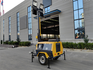 High Capacity Super Silent Trailer Light Tower Generator 7.5KVA 10KVA 50Hz 60Hz Lighting Tower With Rain Cover for Home Use TP-L - Product Image 4