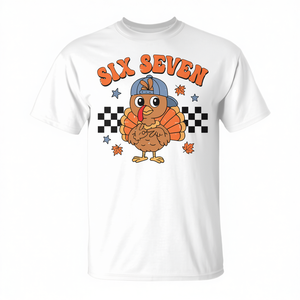 Camiseta Six Seven Turkey Thanksgiving, diseño de meme 67 para niños - Product Image 2