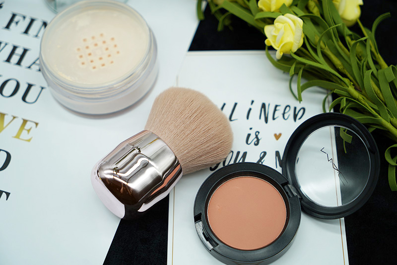 Cheap Custom Small Plastic Handle Synthetic Soft Hair Blush Face Facial Set Mask Refillable Powder Fiber Make Up Makeup Brush