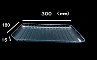 Emballage en blister transparent jetable personnalisé en PET PP, plateau rectangulaire pour gâteau, plateau en plastique transparent plat