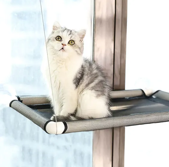 Cat Resting Seat Perch Window Hammock Cats Kitty Safety Bed with Durable Heavy Duty Suction Cups Cat Bed Holds Up to 18KG