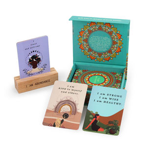 Prix de gros Cartes <span class=keywords><strong>Messeges</strong></span> positives imprimées Cartes d'affirmation personnalisées avec support - Product Image 5