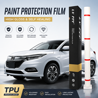 Film de protection de peinture automobile PPF transparent brillant en TPU, anti-corrosion, anti-huile, résistant aux rayures, 7,5 mil, rouleau complet extensible, en vrac
