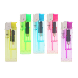 Vente chaude Briquet électrique jetable transparent coloré moderne au butane pas cher - Product Image 6