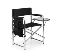 Vente en gros de chaise de camping de directeurs de pêche de grande taille en aluminium Oxford avec logo personnalisé