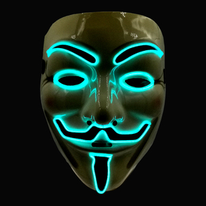<span class=keywords><strong>Máscara</strong></span> LED <span class=keywords><strong>de</strong></span> Anonymous <span class=keywords><strong>de</strong></span> V <span class=keywords><strong>de</strong></span> Venganza, <span class=keywords><strong>Máscara</strong></span> <span class=keywords><strong>de</strong></span> Guy Fawkes, Talla Única, Aqua - Product Image 6