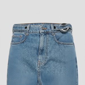 Jupe en jean pour femmes rétro dames taille haute déchiré jean coton jupe personnalisée décontracté été dames jupes en jean - Product Image 1