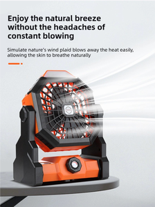 7800M xách tay có thể sạc lại fan hâm mộ với ánh sáng LED USB fan hâm mộ với pin Powerbank comping ngoài trời bảng lạnh hơn không khí <span class=keywords><strong>colling</strong></span> Fan - Product Image 3