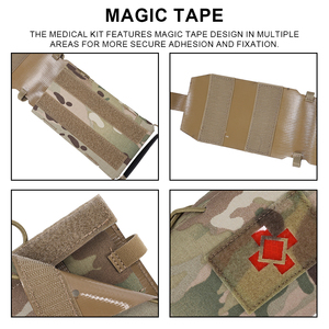 Pochette médicale tactique détachable en nylon 500D, camouflage original, trousse de premiers secours, pochette médicale tactique Molle pour ceinture tactique - Product Image 4